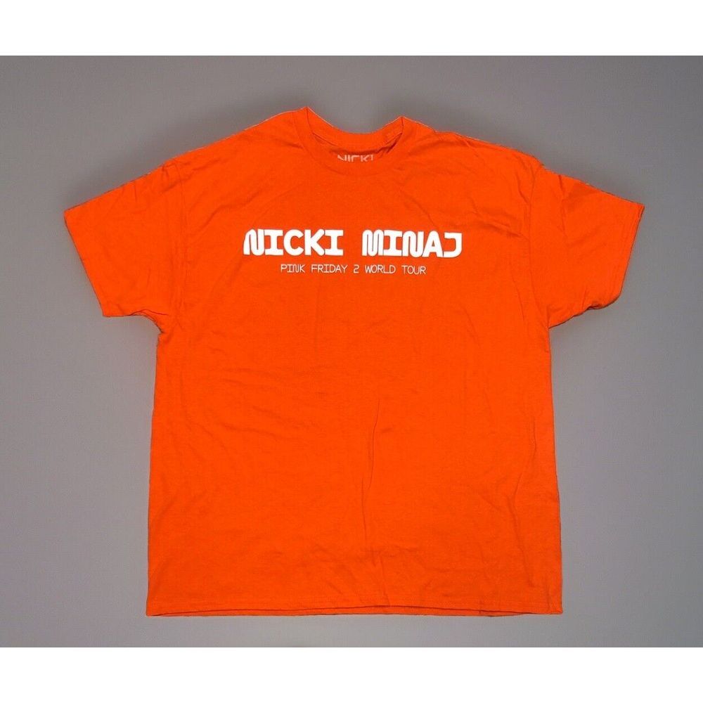 Nicki Minaj T Shirt XL Orange Pink Friday 2‎ Tour Merch SFX Sound Effects NEW